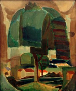 Paysage (landskap) av Henri Victor Gabriel Le Fauconnier
