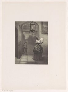 kvinne som leser et brev av Henri van Seben