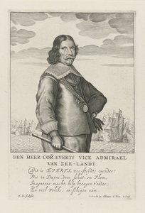 Portrett av Cornelis Evertsen av Henrick Rochuszn van Dagen