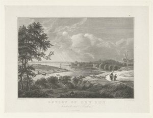 Utsikt over Rhinen nedenfor Arnhem Utsikt over Rhinen (tittel på objekt) Scener fra omgivelsene til byen Arnhem (serietittel) av Henricus Wilhelmus Couwenberg
