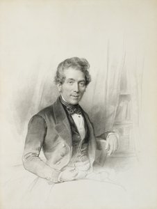Portrett av Louis Johannes Herckenrath, konsul i Texas, 1843 (kritt, estompe, blyant og akvarell)