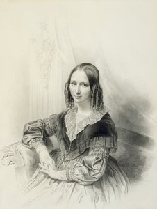 Portrett av Suzanne Herckenrath, 1843 (kritt, estompe, blyant og akvarell)