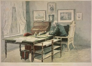 Prins Bismarck i hans studie i Friedrichsruh, ca. 1890 av Henriette Deppermann