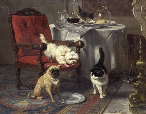Litt ost (olje på lerret) av Henriëtte Ronner Knip