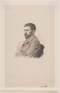 Portrett av maleren P. A. J. Dagnan-Bouveret av Henrik Arnold Hamilkar Sørensen