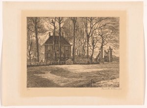 Landsted blant trærne av Henriëtte de Vries (signed by artist)