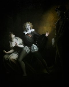 Gertrude, Hamlet og Faderens spøkelse av Henry (1741 1825) (after) Fuseli