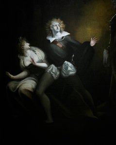 Gertrude, Hamlet und der Geist von Hamlets Vater (Detail) von Henry (1741-1825) Fuseli