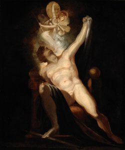 John Miltons Paradise Lost, Satan and the Birth of Syn (bok II, 746-758), maleri nr. 6 fra The Milton Gallery