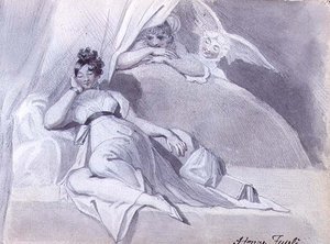 Titanias drøm, ca. 1809-13 (blyant og vask) av Johann Heinrich Füssli