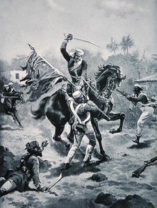 Lt Roberts vant sin V.C., 2. januar 1858, illustrasjon fra 