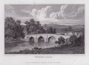 Wetherby Bridge (gravering) av Henry (after) Gastineau