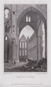 Whitby Abbey (gravering) av Henry (after) Gastineau