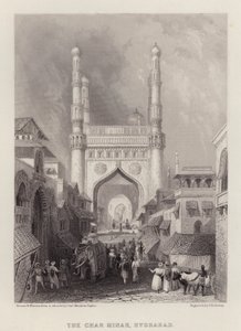 The Char Minar, Hydrabad (farge litho)