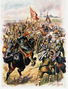 Harolds (ca. 1022-66) Last Stand, illustrasjon fra 