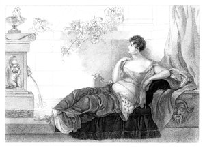 Mary Robinson 1757-1800, engelsk poet og romanforfatter, 1830.