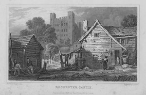 Rochester Castle, Kent (gravering) av Henry Adlard