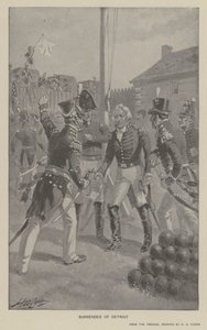 Overgivelse av Detroit (litho) av Henry Alexander (after) Ogden