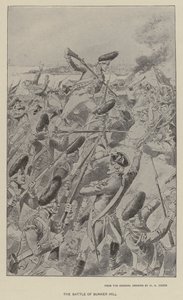 Slaget ved Bunker Hill (litho) av Henry Alexander (after) Ogden