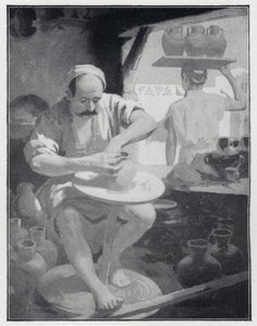 En østlig keramiker (litho) av Henry Andrew Harper