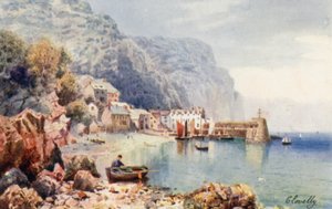 Clovelly (fargelitografi)