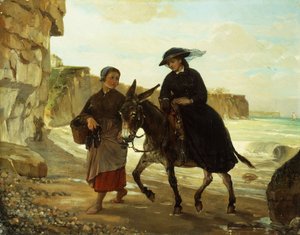 Turisten og fiskerkvinnen, 1870