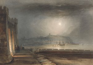 Scarborough Harbour, Yorkshire - Måneskinn