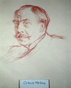 Octave Mirbeau (1848-1917) 1901 (rødt kritt på papir)