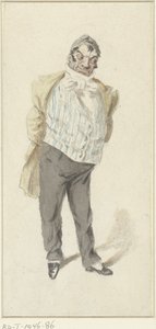 Karikatur av en stående herre av Henry Bonaventure Monnier