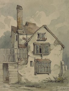 Et gammelt hus i Cambridge (wc på papir) av Henry Cave