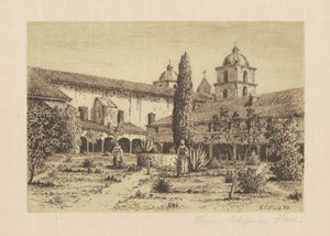Garden, Mission Santa Barbara av Henry Chapman Ford