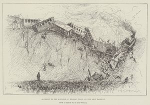 Ulykke med keiseren av Russlands tog på Azov-jernbanen av Henry Charles Seppings Wright