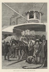 Amerika besøkt av vår spesielle artist, Fulton Ferry, New York av Henry Charles Seppings Wright