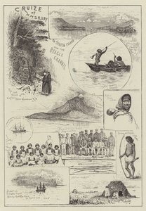 Cruise med HMS Ruby til Staten Island og Beagle Channel av Henry Charles Seppings Wright