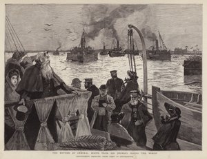 General William Booth, britisk grunnlegger av Frelsesarmeen, ankommer Southampton etter sin verdensturné av Henry Charles Seppings Wright