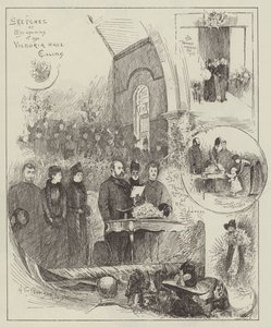 Skisser ved åpningen av Victoria Hall, Ealing av Henry Charles Seppings Wright