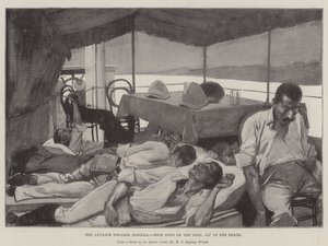 Fremskrittet mot Dongola, høymiddag på Nilen, 115° i skyggen av Henry Charles Seppings Wright