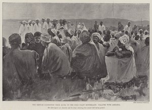 Den britiske ekspedisjonen fra Accra til Gold Coast Hinterland, Palaver med Amrahia av Henry Charles Seppings Wright