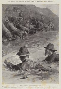 The Escape of Captains Haldane and Le Mesurier from Pretoria av Henry Charles Seppings Wright