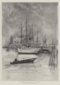 Hamburg Dock Strike, en ledig havn av Henry Charles Seppings Wright