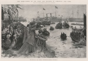 Hjemkomsten til hertugen og hertuginnen av Cornwall og York av Henry Charles Seppings Wright