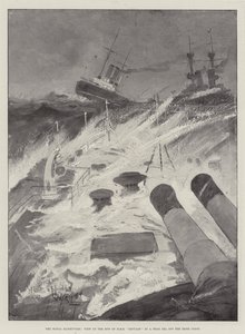 Sjømanøvrene, utsikt over baugen til HMS Repulse in a Head Sea utenfor den irske kysten