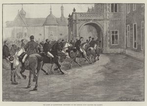Dronningen i Sandringham, Gentlemen of the Norfolk Hunt som hilser Hennes Majestet av Henry Charles Seppings Wright