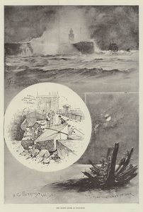 Den nylige stormen ved Holyhead av Henry Charles Seppings Wright