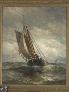 Running For Anchorage (olje på lerret) av Henry Chase
