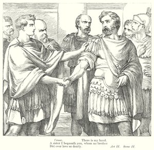 Antonius og Kleopatra (gravering) av Henry Courtney (after) Selous
