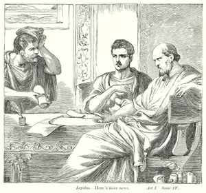 Antonius og Kleopatra (gravering) av Henry Courtney (after) Selous