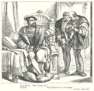 Kong Henrik VIII (gravering) av Henry Courtney (after) Selous
