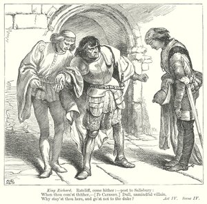 Kong Richard III (gravering) av Henry Courtney (after) Selous