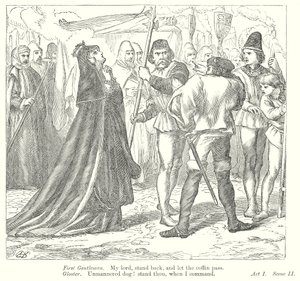 Kong Richard III (gravering) av Henry Courtney (after) Selous